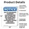 Signmission Due To Insurance Purposes Customers, 10 in W x Rectangle, Plastic OS-2PACK-NS-P-1014-V-11592 - alternate 5